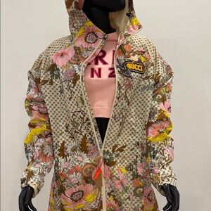 GUCCI Parka Floral Embroidered Hooded Oversized Spring Statement Piece 38 IT/S